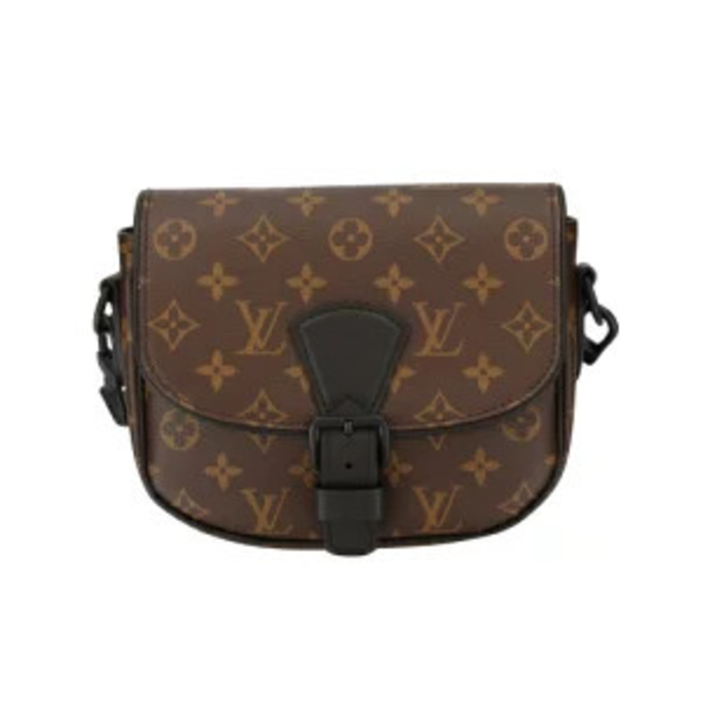 Louis Vuitton Monogram Montsouris Messenger Shoulder Bag Brown